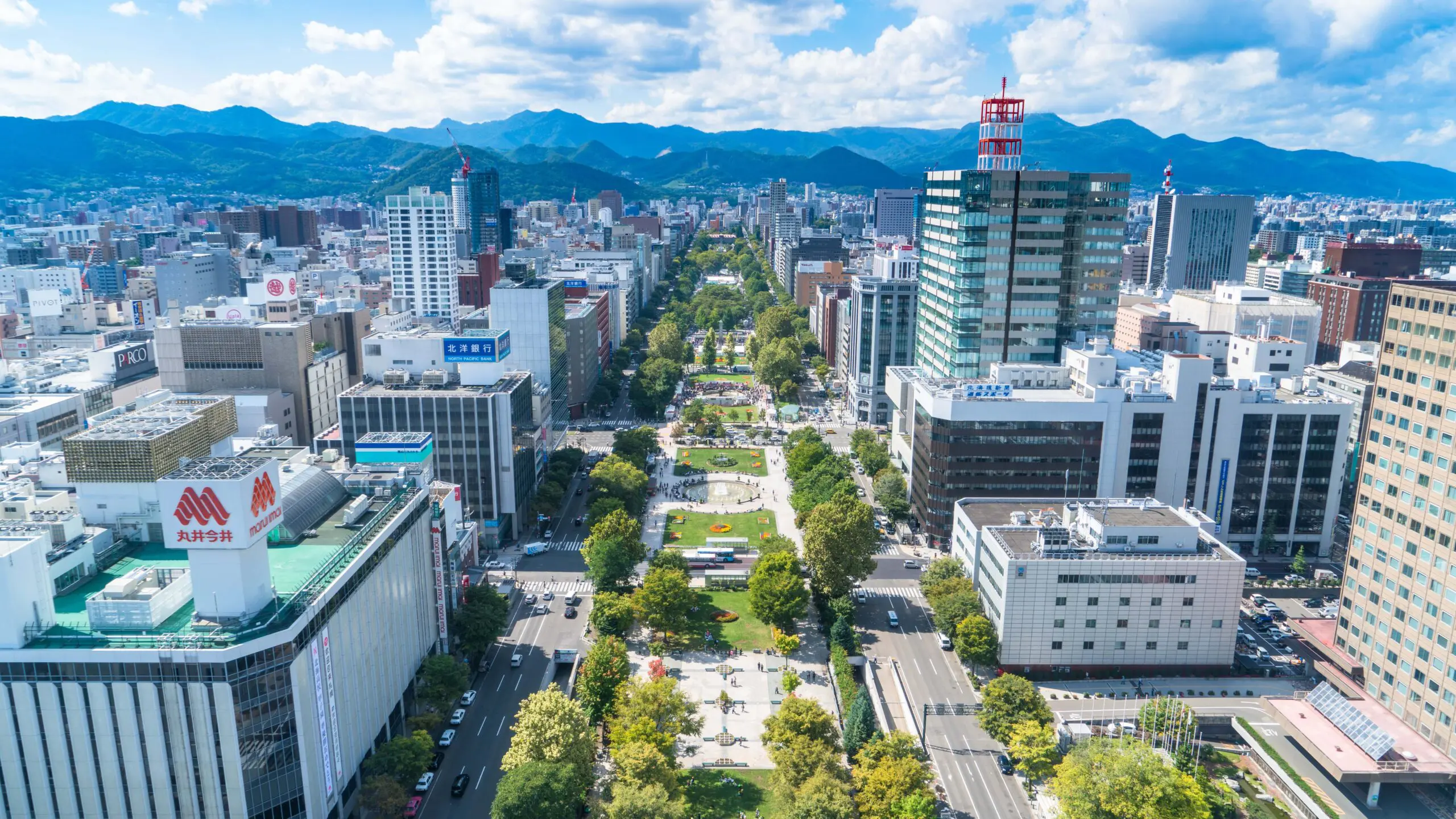 View of Sapporo city in Hokkaido, Japan