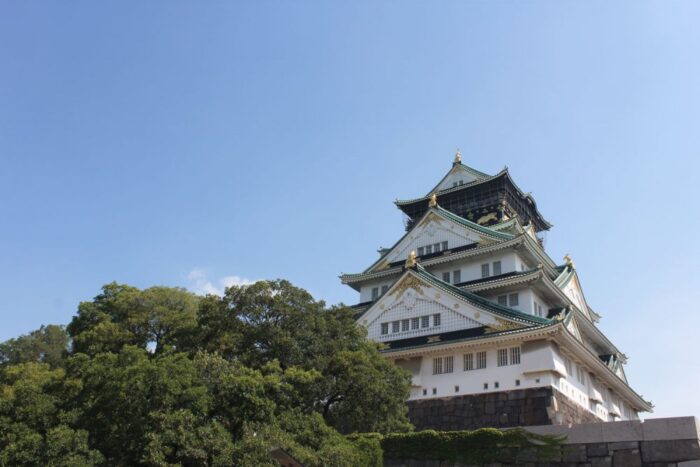 Osaka Castle keep in Osaka, Japan