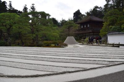 Ginshadan stone garden of the Ginkakuji (Silver Pavillion) in Kyoto, Japan