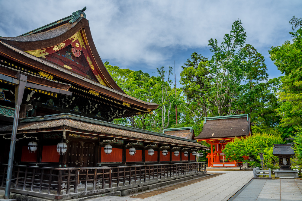 Kitano Tenmangu shrine in Kyoto, Japan