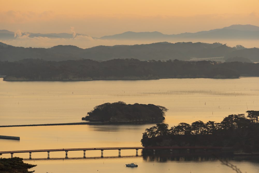 The bay of Matsushima in Miyagi, Japan