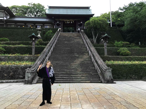 Entrance to the Suwa shrine in Nagasaki, Japan