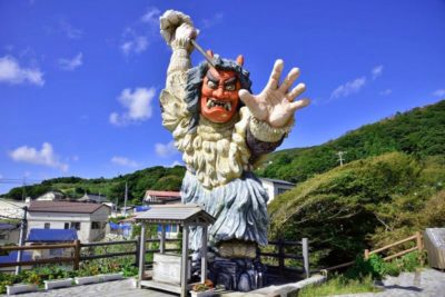 Namahage statue in Oga Peninsula, Akita, Japan