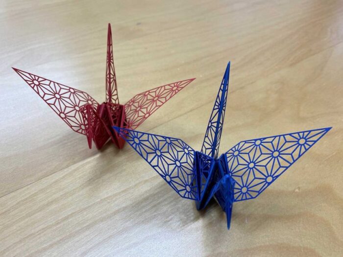 Beautiful origami cranes in Japan