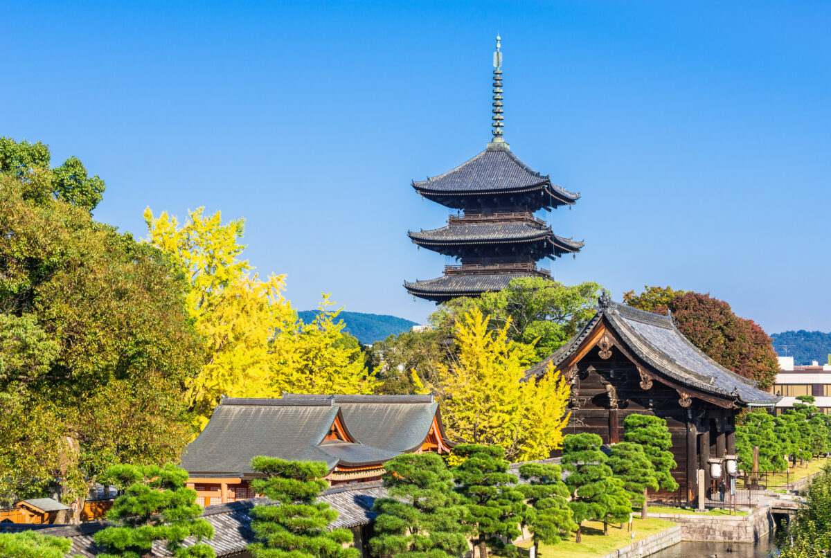 Pagoda of the Toji temple in Kyoto, Japan