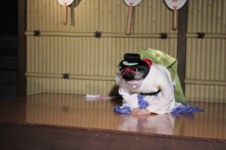 Maiko (geisha) performing in Gion Corner in Kyoto, Japan