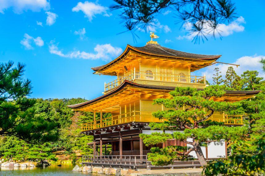 The Kinkakuji Temple (golden pavillion) in Kyoto, a recommended highlight