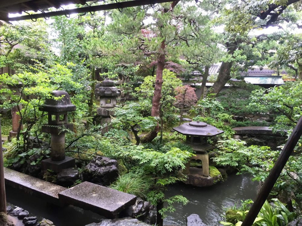 Garden of the Nomura clan's samurai home in Kanazawa, Japan. This picture is part of our travel guide.