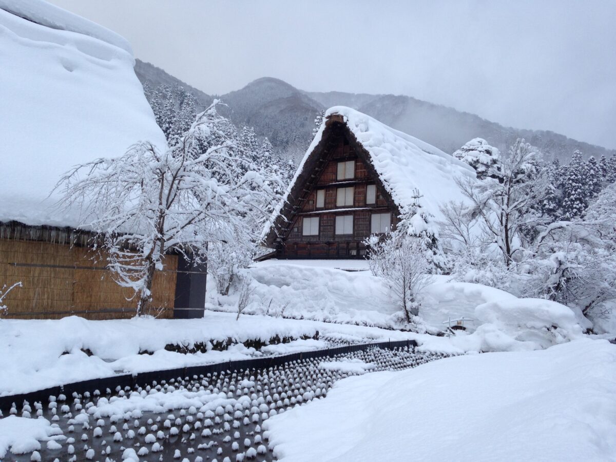 Shirakawago with snow, one option for a go to travel campaign package trip