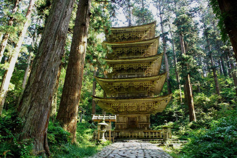 5 stories pagoda in Dewa sanzan