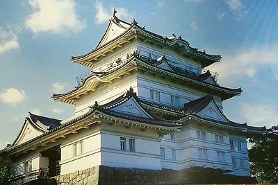 Closeup of Odawara castle in Japan