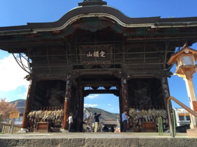 Gate of the Zenkoji temple in Nagano, Japan