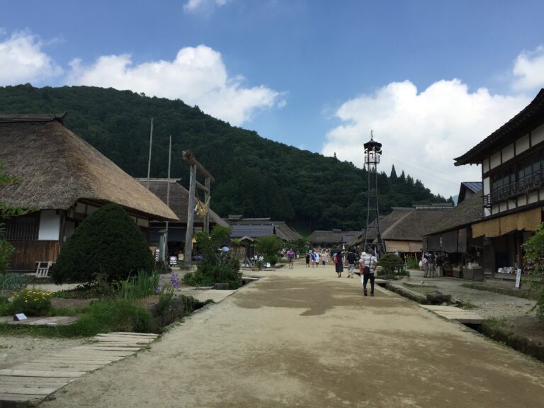 Old post town Ouchijuku in Fukushima, Japan