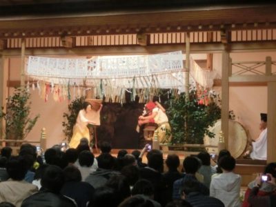 A traditional takachiho show in Kyushu, Japan