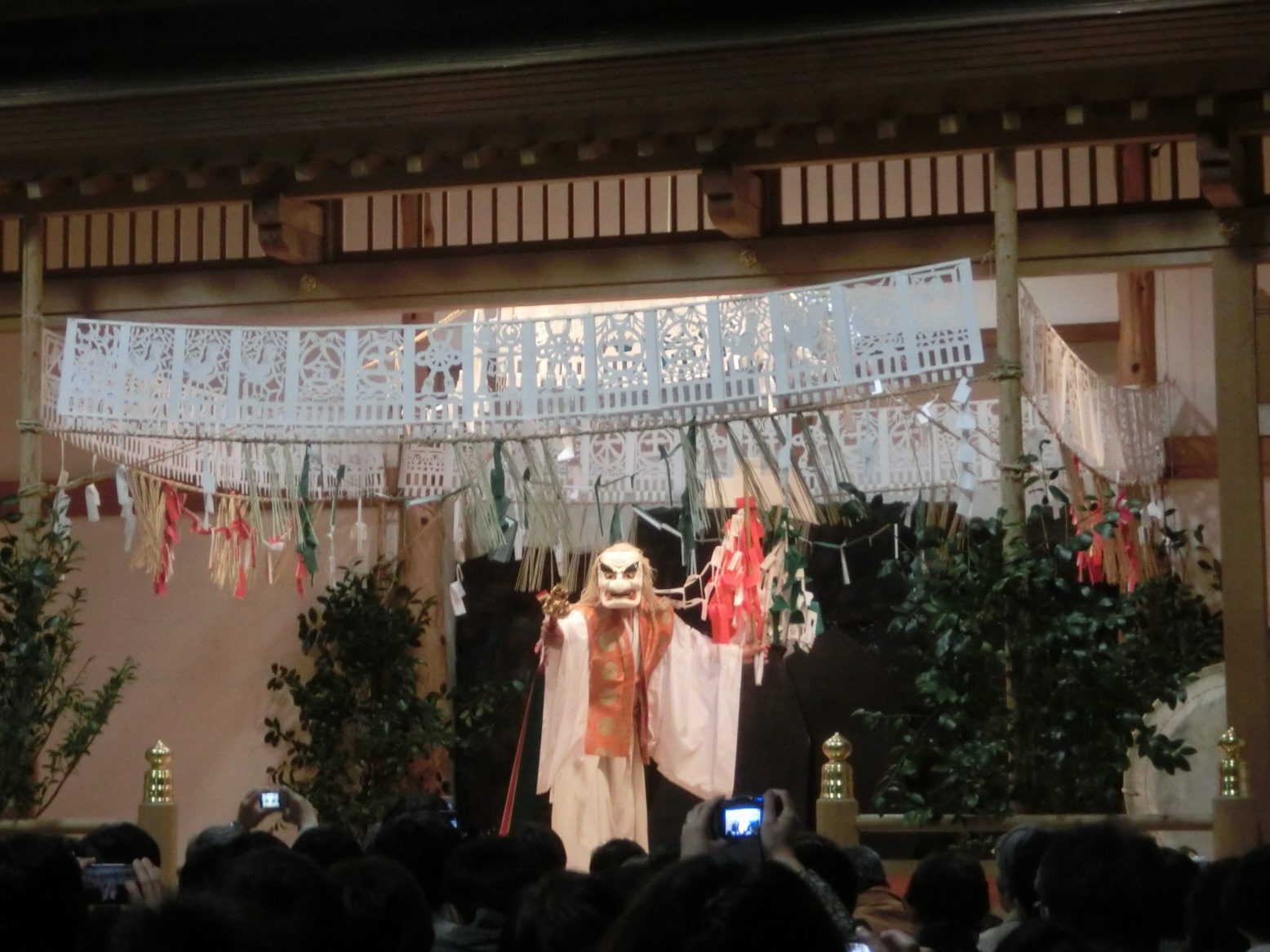The Yokagura dance in Takachiho, Miyazaki, Kyushu, Japan