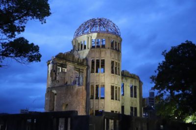 The atomic bomb dome in Hirosihma, Japan