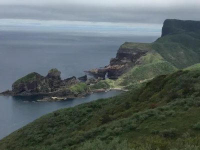 Tsutenkyo Arch from the Akao Lookout, Oki Islands, Japan