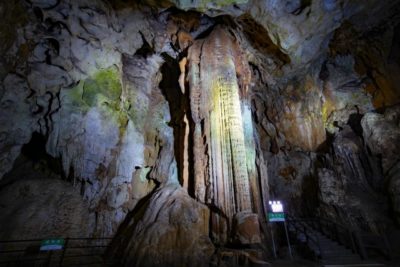 Koganebashira in Akiyoshido cave in Yamaguchi, Japan