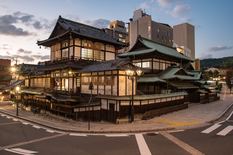 Traditional onsen complex in Dogo onsen, Ehime, Japan