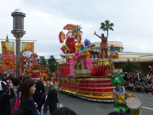 Parade in Universal Studios Japan theme park in Osaka