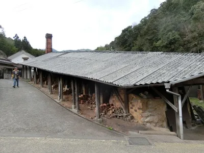 A climbing kiln for making pottery in Onta, Japan