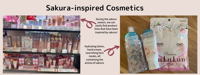 Cherry blossom sakura inspired cosmetics in Japan