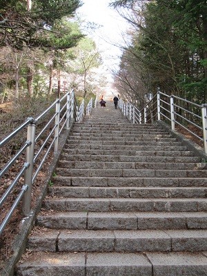 398 steps of Arakurayama in Kawaguchiko, Japan
