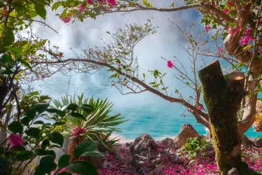 Steaming hot spring in Beppu, Kyushu, Japan