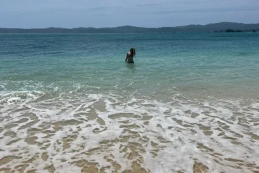 Blue ocean at Chigunu Beach, Kouri Island, Okinawa, Japan
