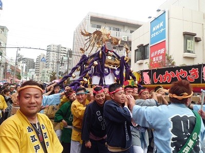 A portable shrine at Kawagoe Matsuri festival