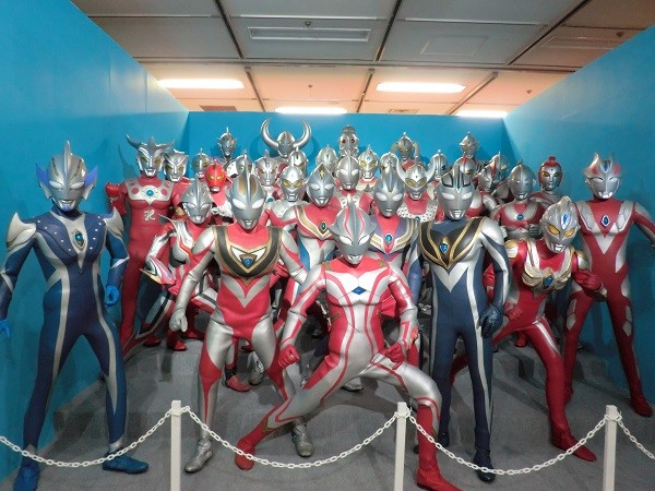 Ultraman anime figurines in Japan