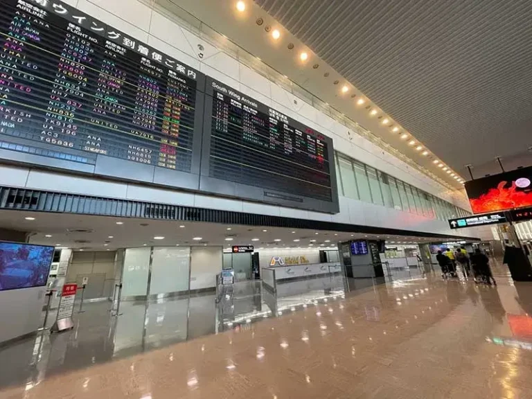 Arrival lobby in Narita airport