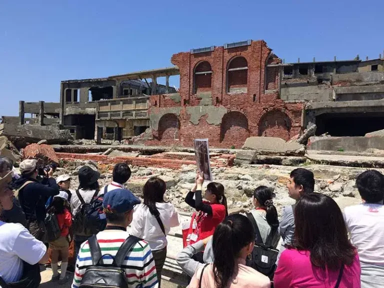 Gunkanjima on the land