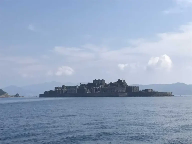 Gunkanjima from the sea