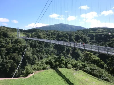 Kokonoe Yume Otsuribashi, Oita | Exhilarating and beautiful view as if you are walking in the sky