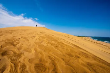 A large sandy dune in Tottori, Japan