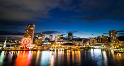 Night view from the harbor of Kobe in Hyogo, Japan